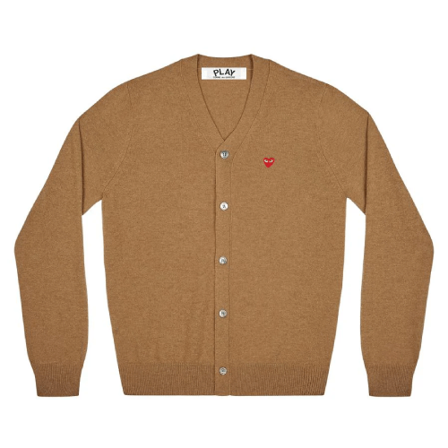 CDG-PLAY-V-Neck-Cardigan-with-Small-Red-Heart-Brown.png