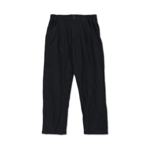 CDG Crushed Polyester Stripe Pant Black